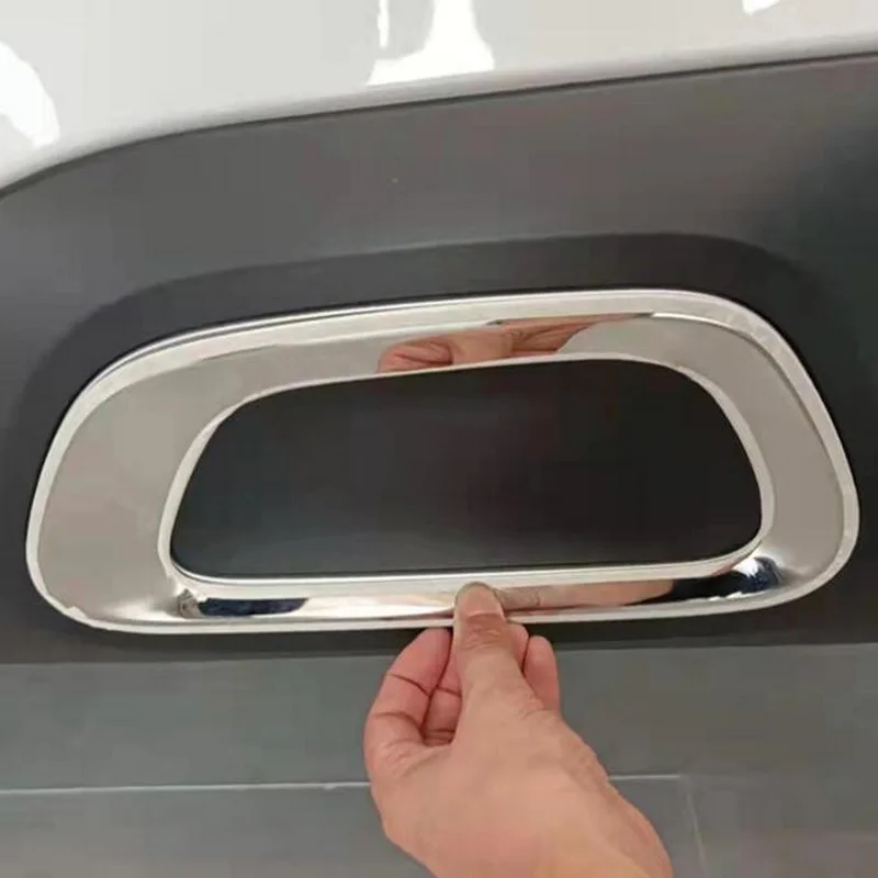 Tonlinker Exterior Door Edge Frame Cover Sticker for CITROEN C5 Aircross 2017-19 Car Styling 4 PCS Stainless steel Cover sticker