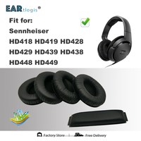 Replacement Ear Pads for Sennheiser HD 418 419 428 429 439 438 448 449 Headset Parts Leather Earmuff Earphone Sleeve Cover