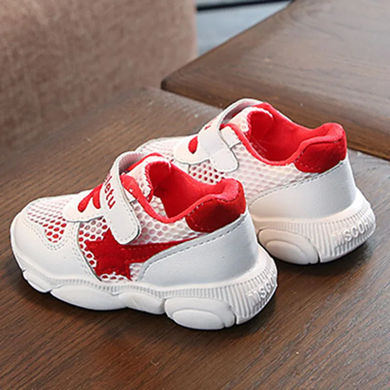 

Baby breathable shoes boys and girls sports shoes children's single net through the net soft bottom toddler shoes casual shoes