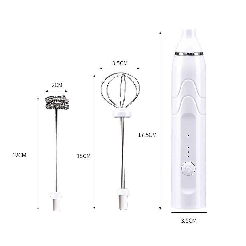 Electric Milk Frothers Portable Rechargeable Foam Maker Handheld Foamer Kitchen High Speeds Drink Mixer Coffee Frothing Wand