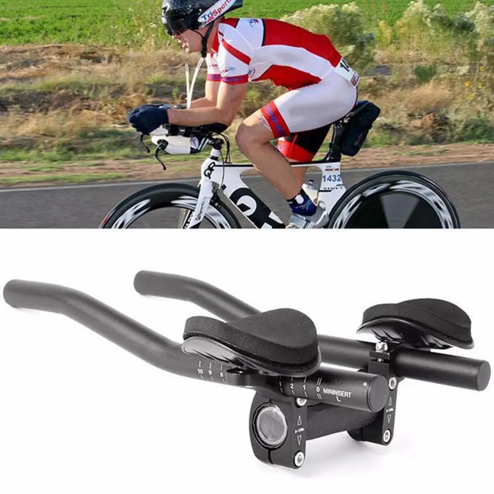 Bicycle Rest TT Handlebar Clip on Aero Bars Handlebar Extension Triathlon Aerobars Tri Bars MTB Road Bike Cycling Rest Handlebar