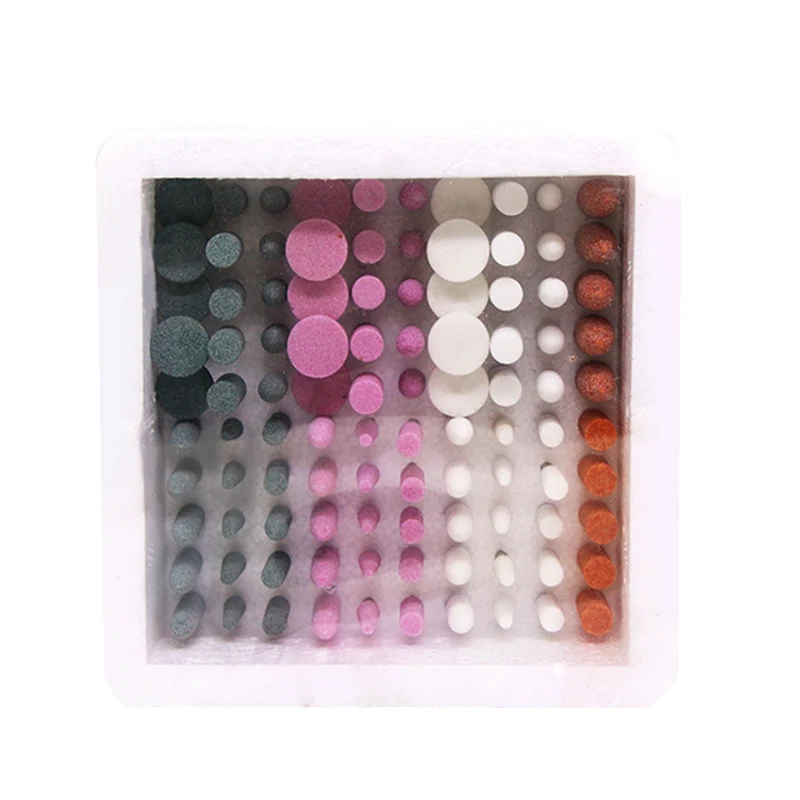 VVDental 100pc Ceramic Grinding Head Set Porcelain Lab Polishing Materials Corundum Grinding Wheel Denture Polishing Clean Tools