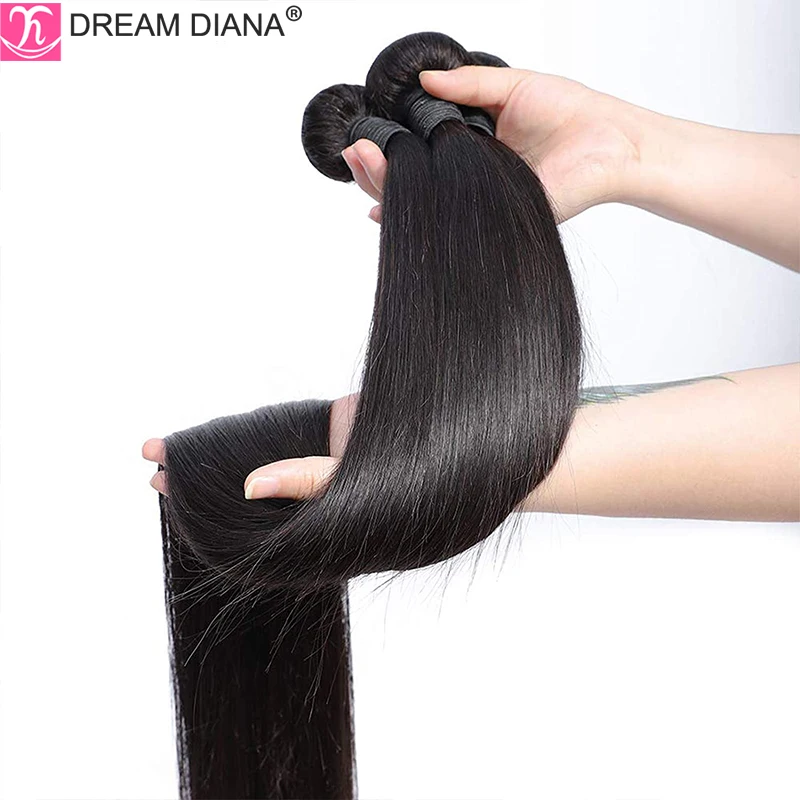 DreamDiana peruwiańskie pasma prostych włosów 2 przyciemniane Ombre jedwabiście proste pasma T1B/30 Remy Bone Hair 100% ludzki włos do przedłużania włosów — zdjęcie 6