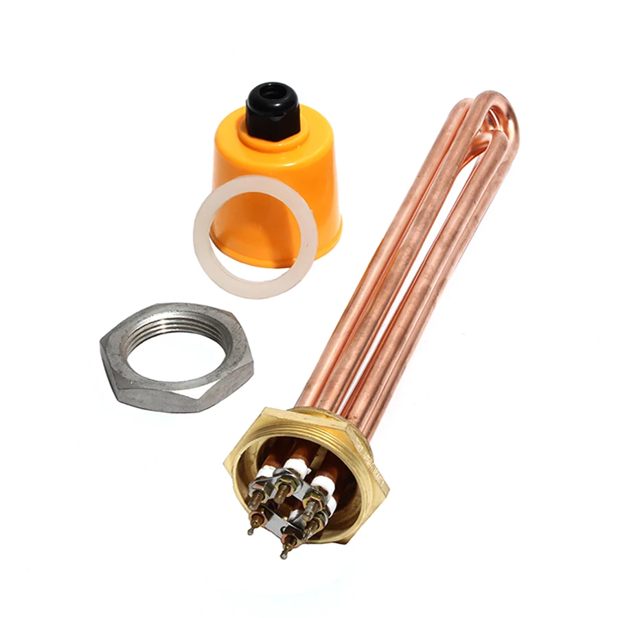 

1 1/4 Inch/DN32 Water Heater Element with Accessories All Copper Material 110V/220V/380V 3KW/4.5KW/6KW/9KW/12KW