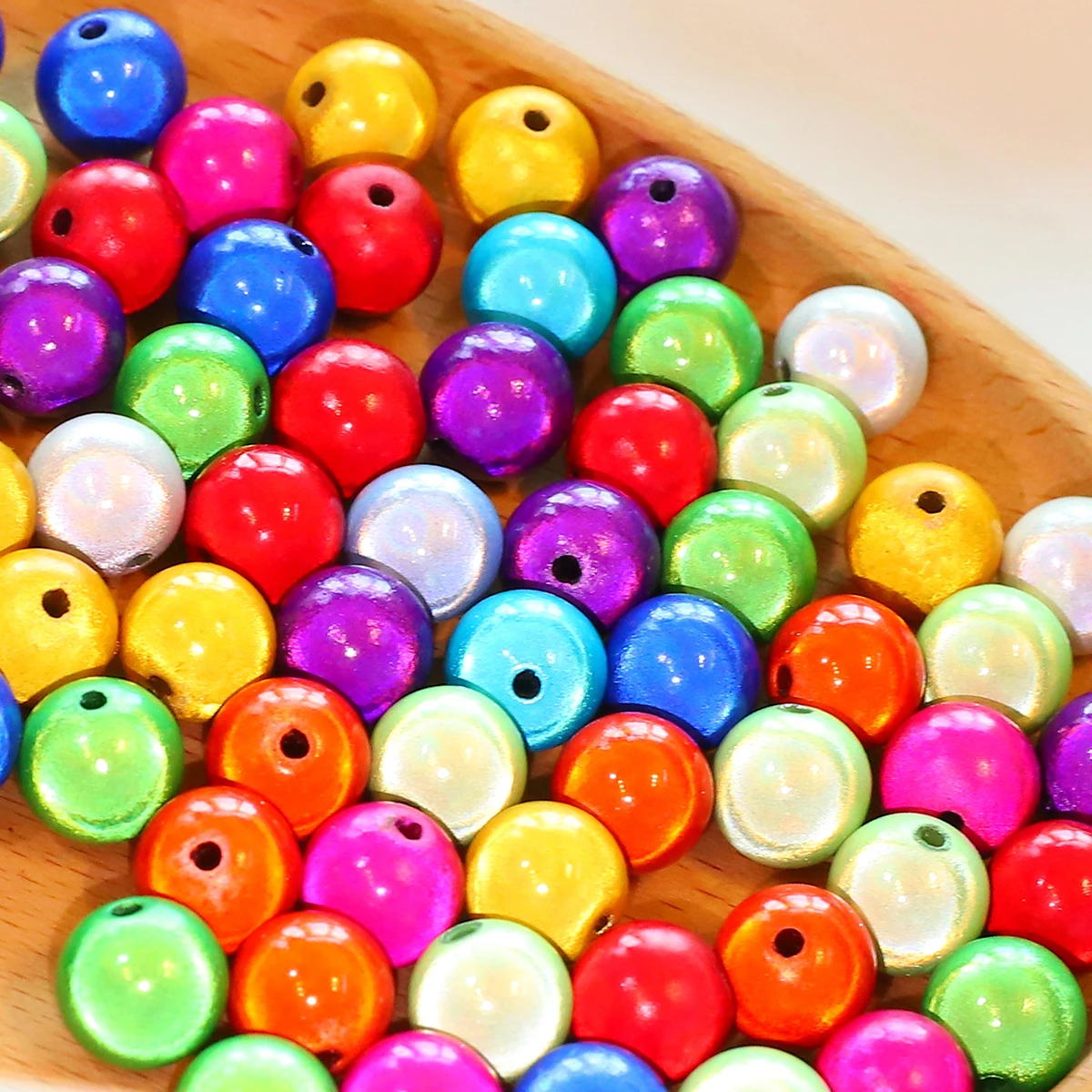 4/6/8/10/12mm Mixed Color 3D Illusion Miracle Beads Acrylic Spacer Beads for DIY Craft Bracelet Jewelry Making Accessories