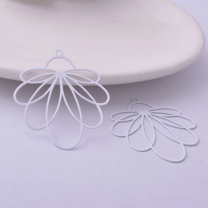 30 Stück AB6210 30*30mm Messing-Blumenanhänger DIY Schmuckzubehör – Detail 8