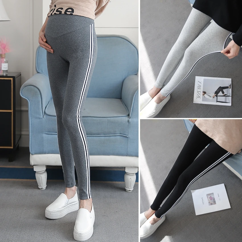 Phụ Nữ Mang Thai Của Quần Mặc Thu Đông 2020 Phong Cách Mới Hợp Thời Trang Mẹ Quần Legging Dạ Dày Nâng 9 Điểm Quần Quần Thể Thao