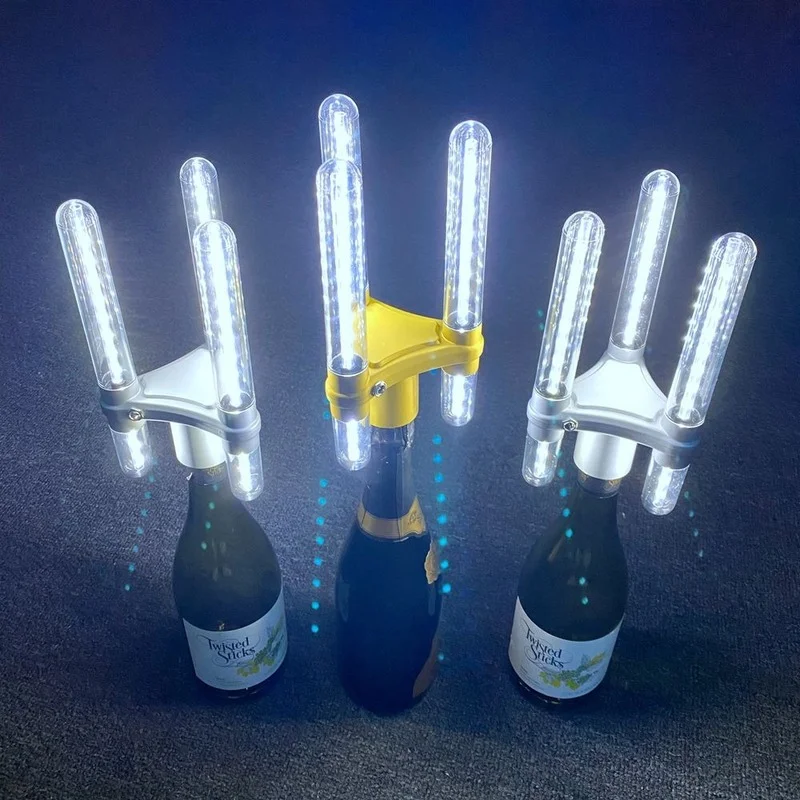 Triangle head rechargeable led bar stick Champagne bottle display  LED Strobe Baton Flashing LED Bottle Sparkler light for Party