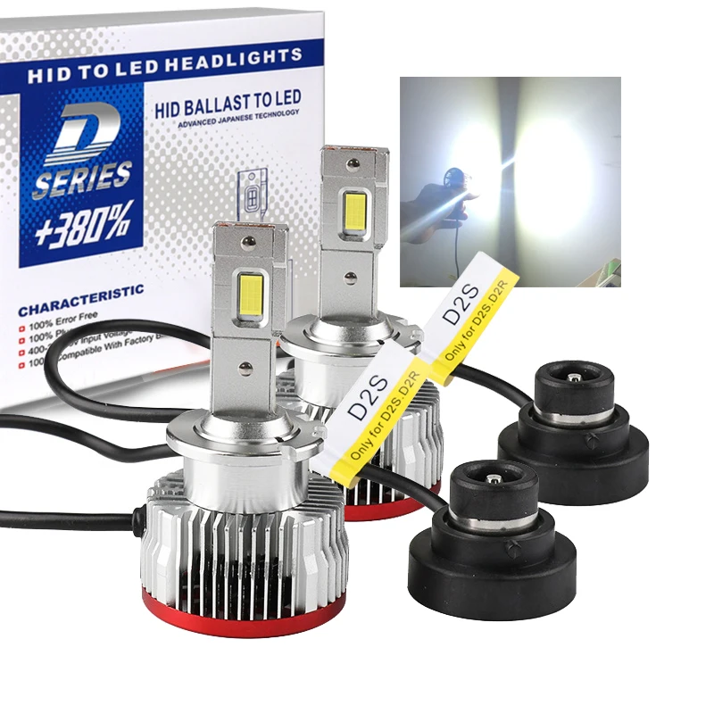 Canbus D4S D4R D2S Car Light D3S D1S Led Headlight Bulb D5S D8S 70W 17200LM Error Free for Factory HID ballast Non-Distructive