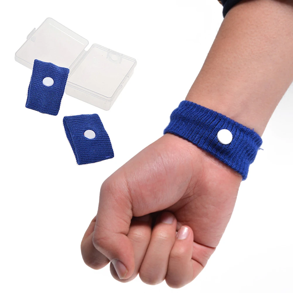 Adjustable Travel Reusable Wrist Band Outdoor Sports Terry Wristband Anti Nausea Wristbands For Car Sea Sick Ship Plane