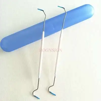 Disposable Stainless Steel Toothpick Ticker Fangs Hook Oral Cleaning Tool Double Probe Sale