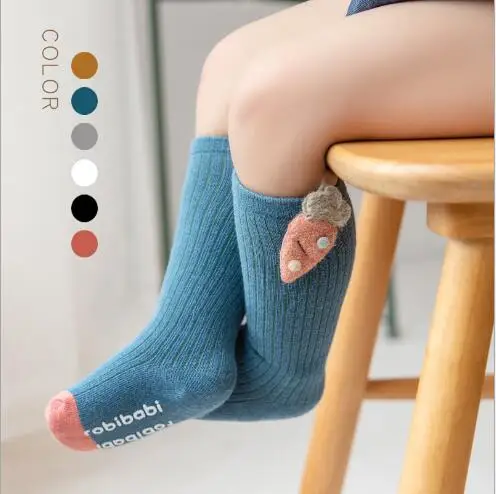 

0-5Y 1Pair Pack Baby Girls Tube Socks Lovely Children Kids Accessoried Fashion Autumn Infant Socks