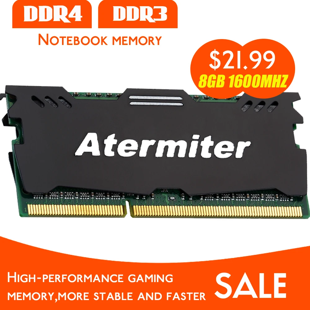 Оперативная память для ноутбука Atermiter DDR3 DDR4 PC3 PC4 16 ГБ 8 ГБ 4 ГБ 2 Гб ОЗУ для ноутбука 1066 1333 МГц 1600 2400 2666 DDR3L Sodimm