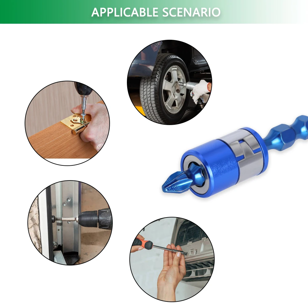1 Set 1/4 Zoll Sechskant-Schaft passend für magnetische PH2 S2 K5 Langarm-Elektroschrauber-Bits – Präzisions-Einzel-Kreuzschlitz-Werkzeug – Detail 9