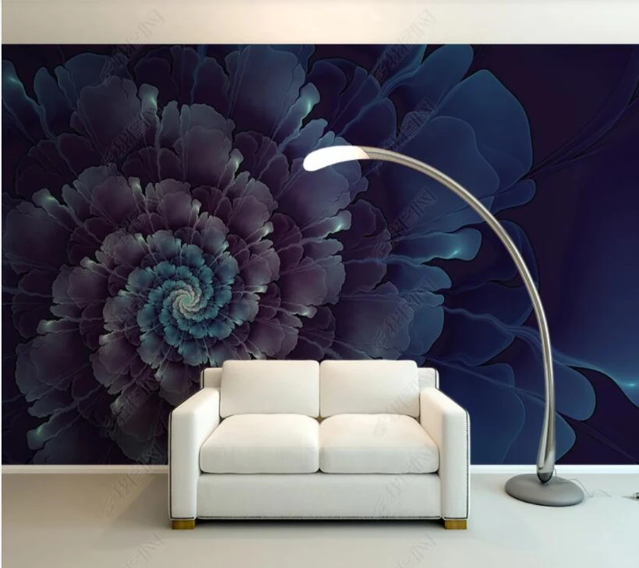 

Papel de parede Luxury spiral flowers flowers 3d wallpaper mural,living room tv wall bedroom wall papers home decor