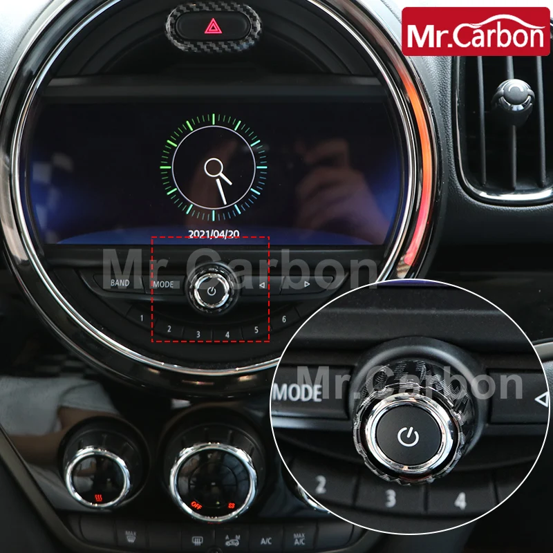 Car Radio Knob Decorative Ring Protective Cover For BMW MINI ONE Cooper S F54 F55 F56 F57 F60 Interior Modification Accessories