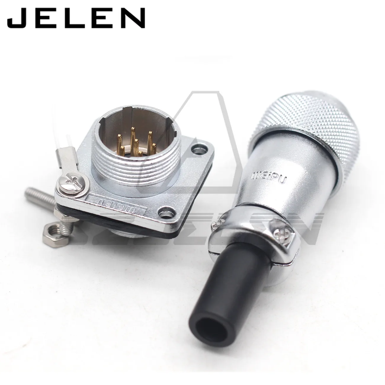 WEIPU WS16 serie 2 3 4  5 7  9 10 pin  plug  female and socket male connector LED power wire cable Metal waterproof connector