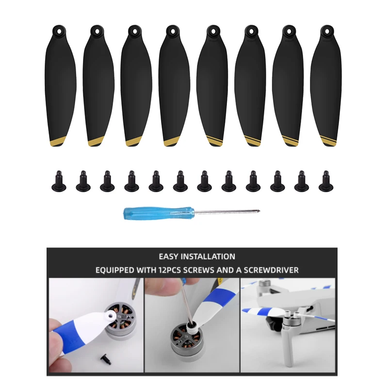 16Pcs Mavic Mini Propellers Compatible with DJI Mavic Mini Drone Replacement Low-Noise and Quick-Release Blades Props - Image 6