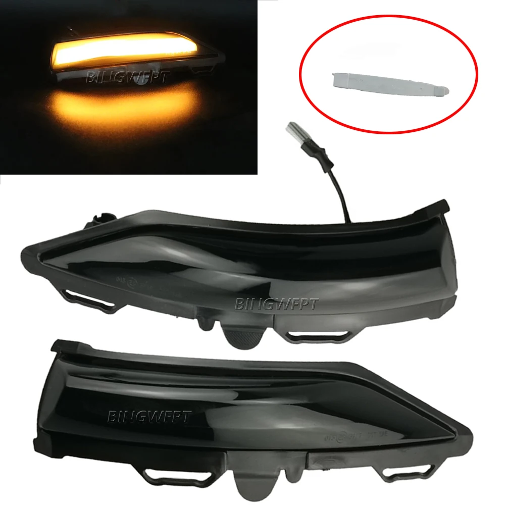 Car LED Dynamic Blinker FitFor FORD Fiesta MK8 MKVIII 8 2019-2021 LED Turn Signal Light Side Lamp Arrow Mirror Indicator Flasher