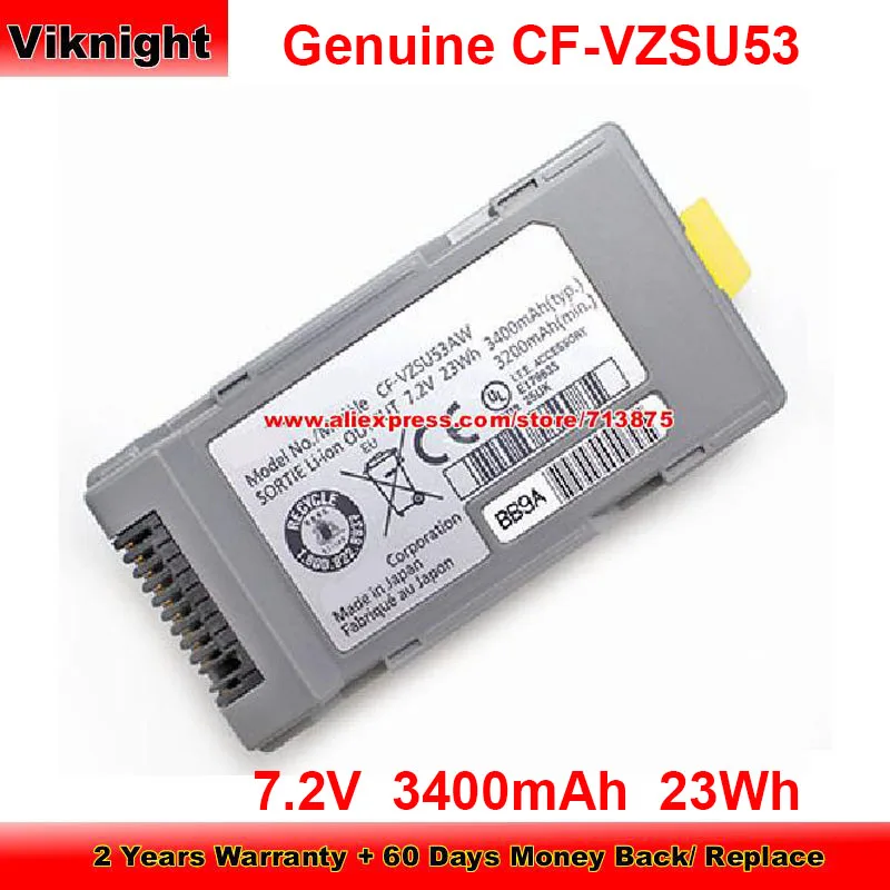 

Подлинная CF-VZSU53AW батарея CF-VZSU53 для Panasonic TOUGHBOOK CF-H1 CF-U1 CF-H2 CF-U1A CF-VZSU53W CF-VZSU53AQ 7.2V 3400mAh 23Wh