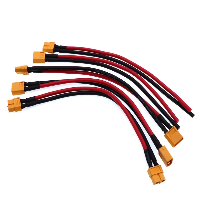 Xt60 Connector Conversiekabels 10Cm 20Cm 30Cm 50Cm 1M Hoge Stroom Mannelijke/Vrouwelijke Stekker Verlengkabel Lood Siliconen Draad 12awg