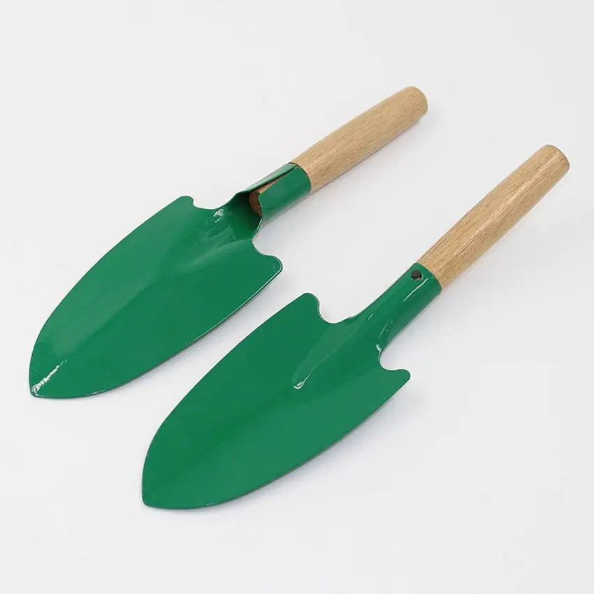 Pala pequeña con mango de madera, herramientas de jardinería para el hogar, macetas carnosas, Suelo Suelto, flores, plantación, excavación, pala de hierro
