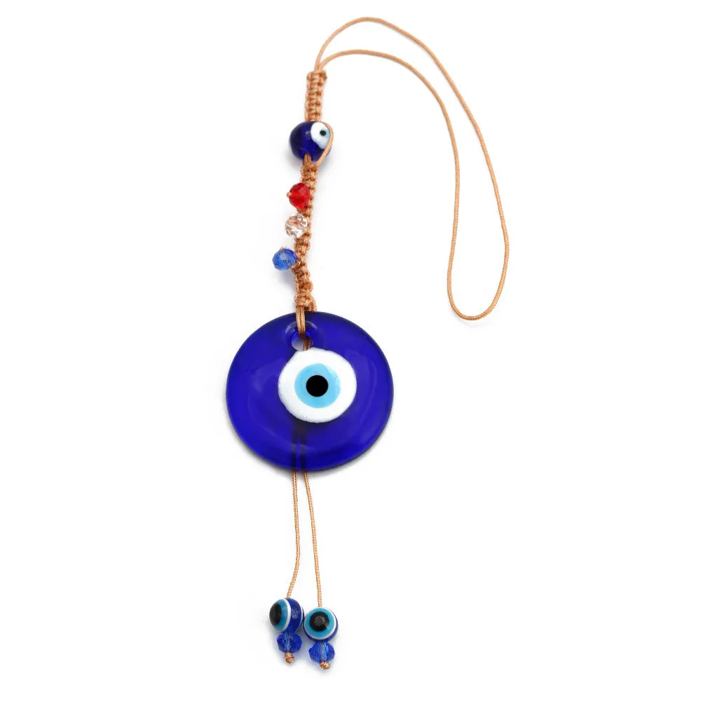 Turkey Blue Eye Pendant Car Hanger, European and American Devil Eyes, Colored Glaze, Home Decorations, 1Pc