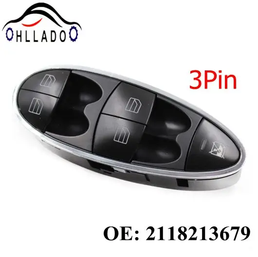 

HLLADO New Master Window Control Switch Power Window Switch 2118213679 For Benz W211 E240 E240 E500 E63 AMG CL CLS 2118210158