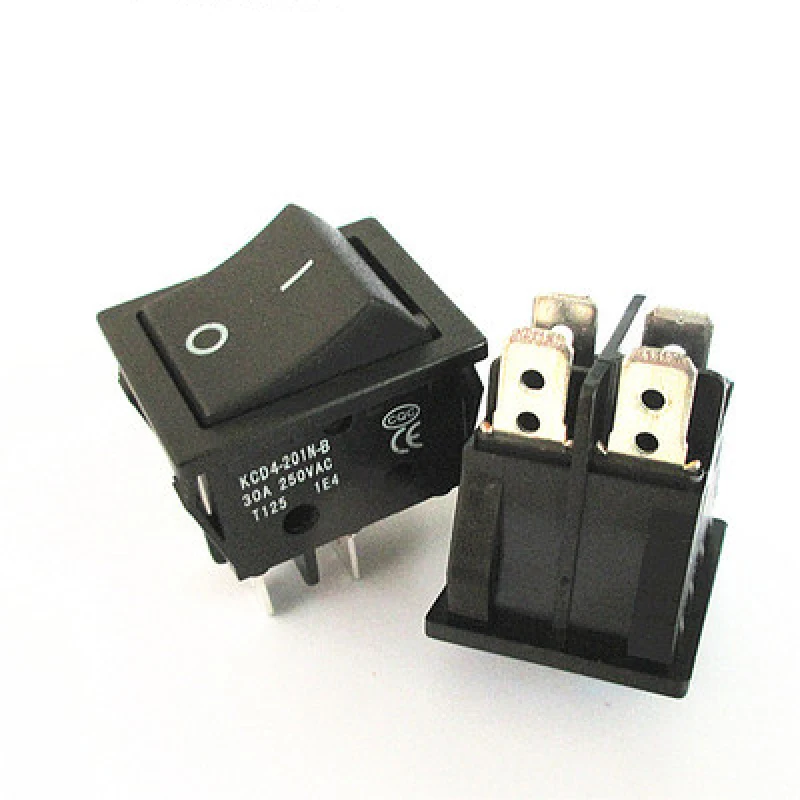 KCD4 Latching Rocker Switchเรือประเภทสวิทช์ 4Pinsพร้อมแสง30Aไฟฟ้าเครื่องสวิทช์ON-OFF30x22 High Current