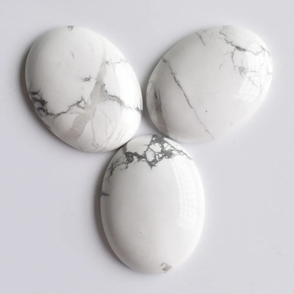Großhandel 12 Stück/Set modische, sortierte Naturstein-Mischperlen in ovaler Cabochon-Form 30x40mm für DIY-Schmuckzubehör, kostenlos. – Detail 13