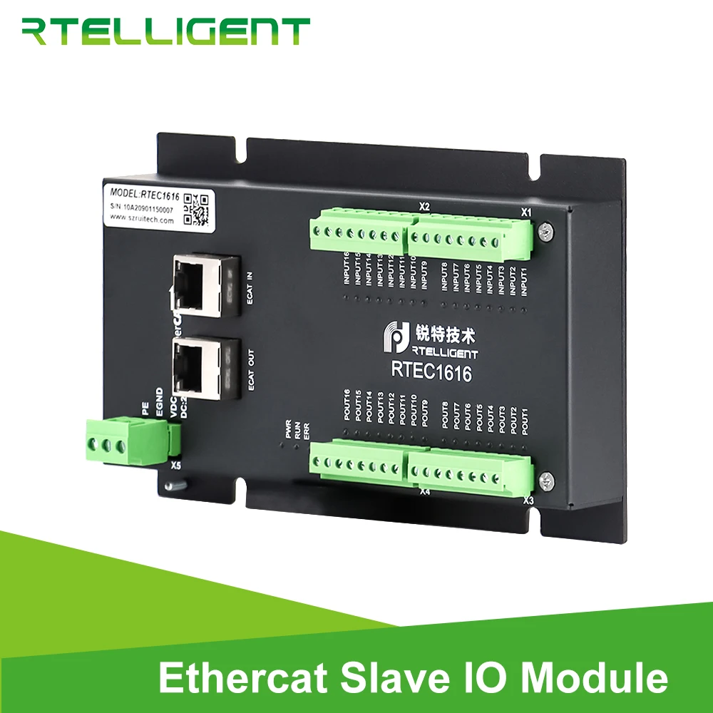 FieldBus Communication Ethercat Slave lO Module 16 NPN Single-ended Common Anode Input Ports Ad 16 Common Cathode Output Ports