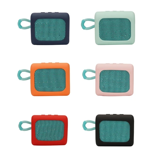 Imagen 2 del producto Funda protectora de silicona a prueba de polvo, carcasa colorida con mosquetón para JBL GO 3 Go3, accesorios para Altavoz Bluetooth