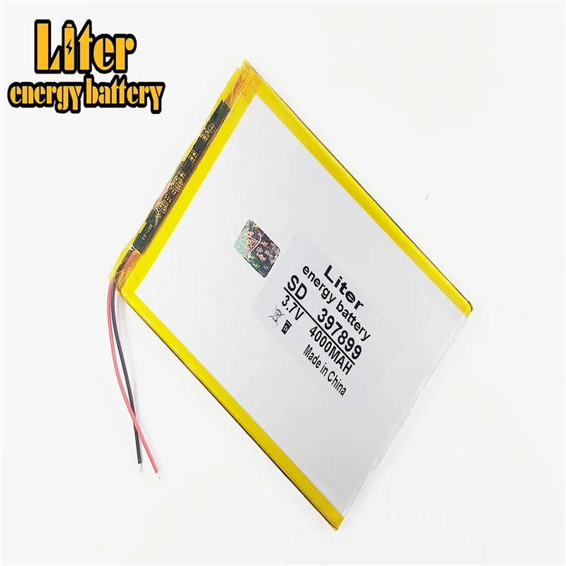 

397899 3,7 V 4000mAH полимерный литий-ионный аккумулятор для планшетных ПК 7 дюймов 8 дюймов