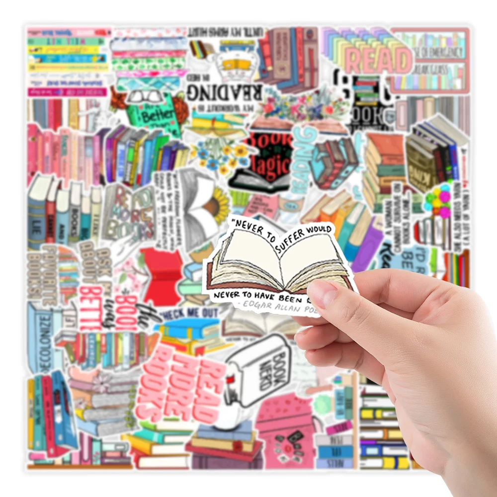 10/30/50PCS Book Reading Graffiti Stickers Computer Mobile Phone Tablet Computer Decorative Stickers Waterproof Wholesale