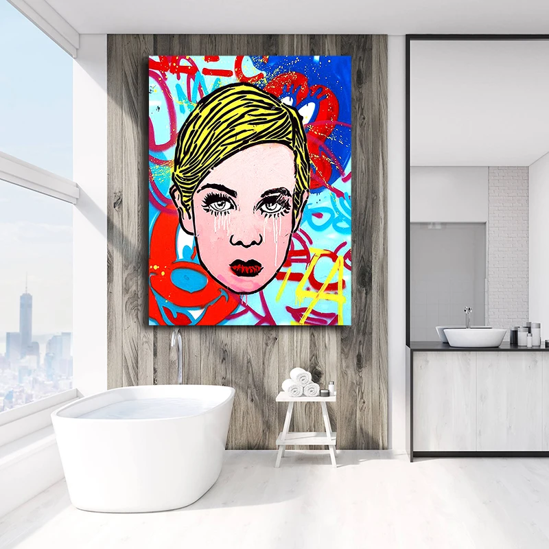Alec Monopolyingly Poster Blond Hair Abstract Graffiti Paintings On Canvas Modern Art Decorative Wall Pictures Home Decoration