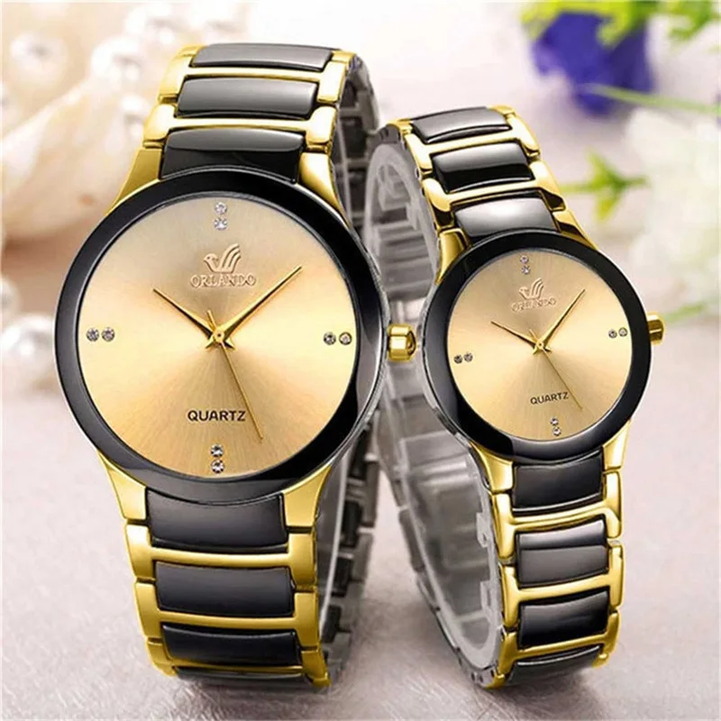 2022 Couple Watches Men Stainless Steel Quartz Watch Relogio Masculino Male Fashion Casual Business Wristwatch Women Clock Hot