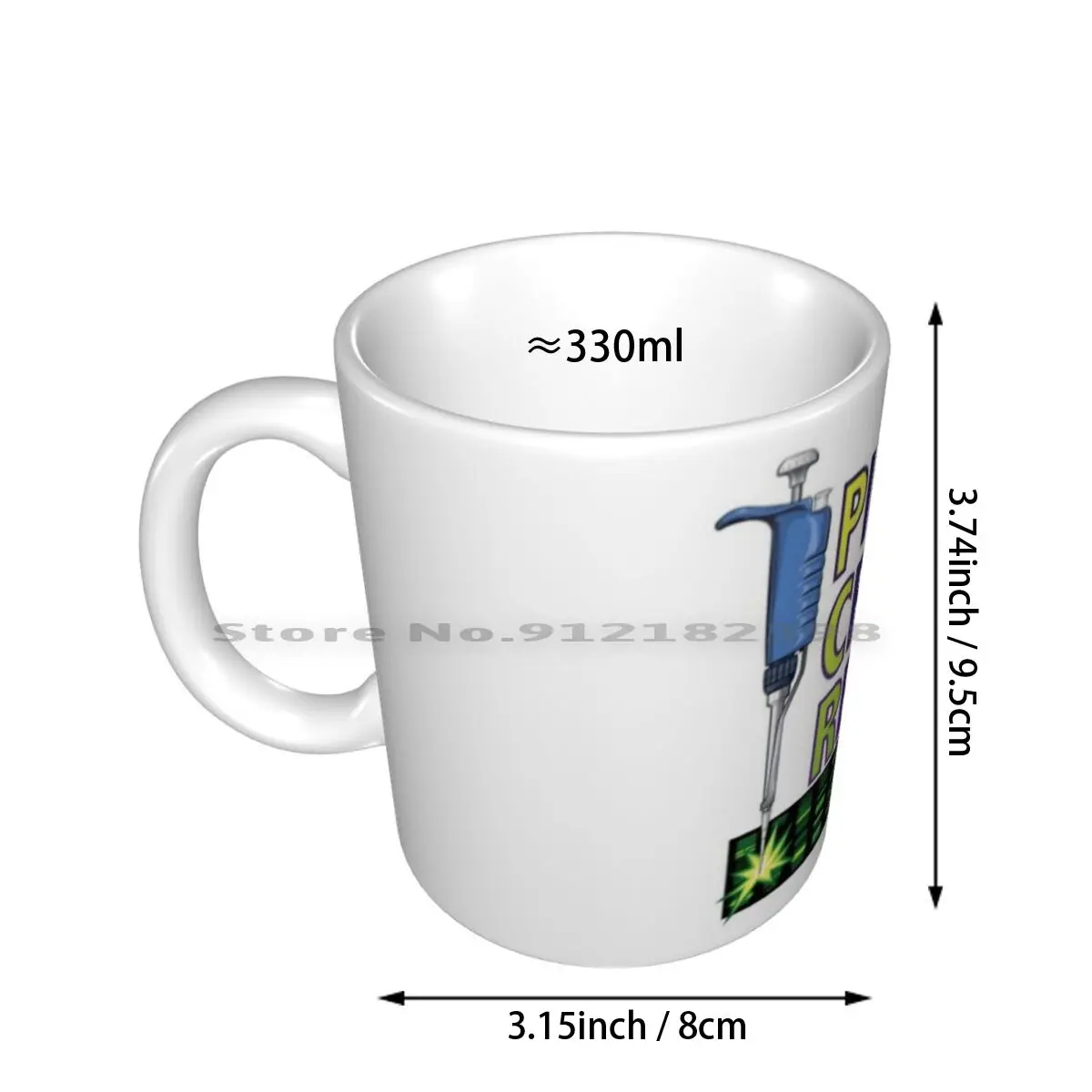 Pipette Cry Repeat Pcr Design For Dna Biotechnology Lab Scientists Version 2 Ceramic Mugs Coffee Cups Milk Tea Mug Pcr Pipette