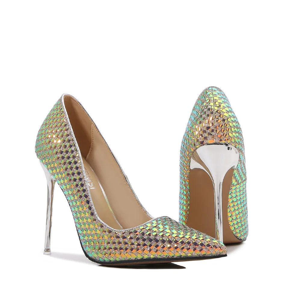 Women's Shoes Thin Heel High Heels Pumps Women Shoes 2022Sexy Pointed Toe Ladies Shoes Fashion Crystal Party Wedding Shoes Woman