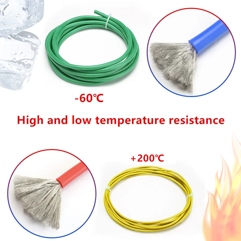 silicone wire18/30-10AWG 2M high temperature resistant extra soft tinned copper core low temperature resistant single core wir