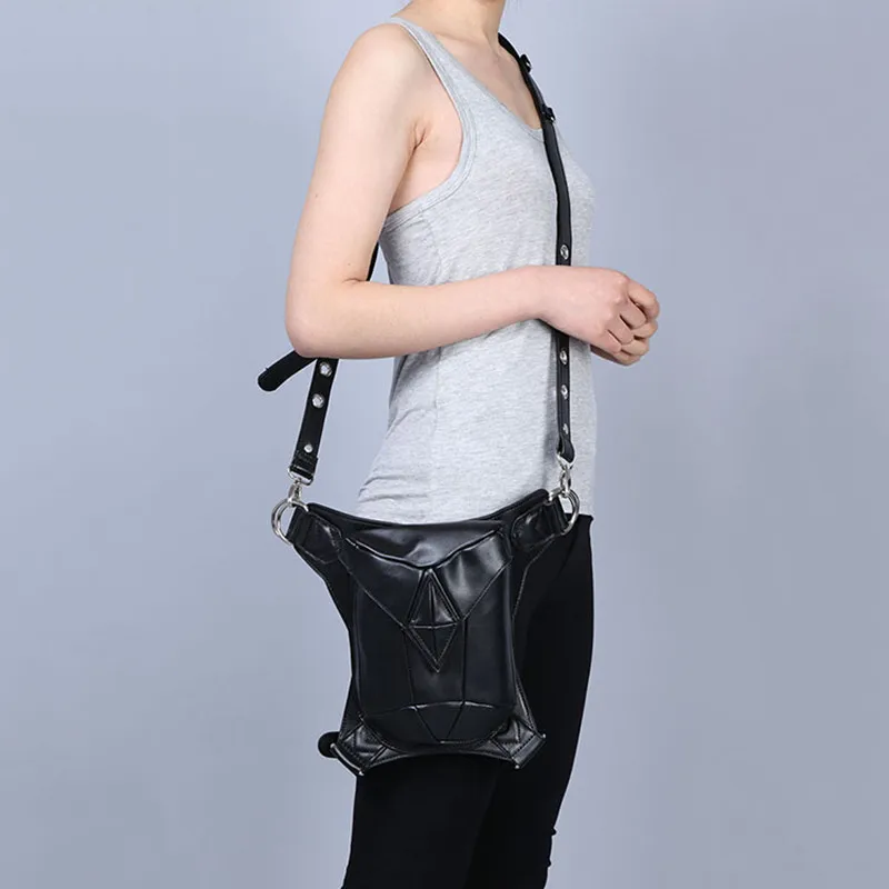 Waist Bags Shoulder Backpack leather women bag Steam punk bag Holster Purse bag thigh leg Pack Pocket fanny pack