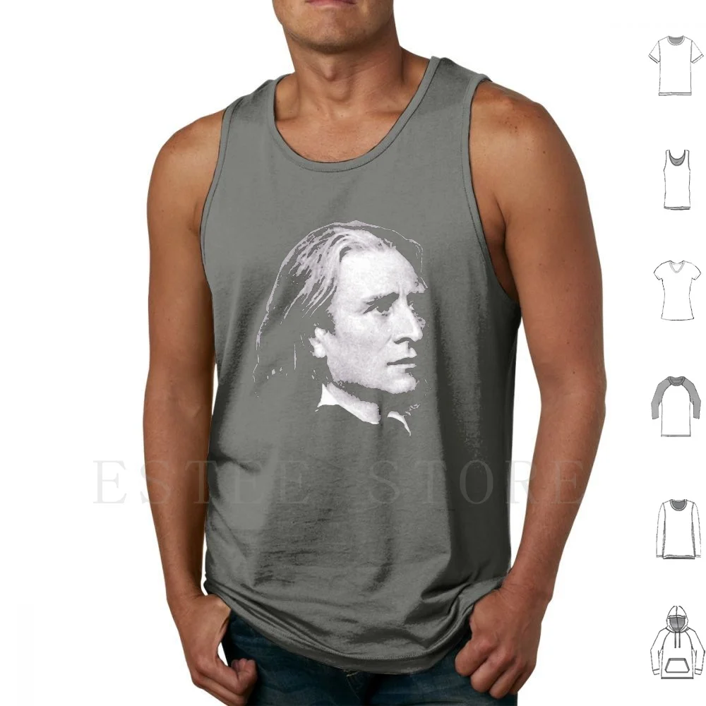 Franz Liszt-Compositor brillante, Virtuoso Pianist Camisetas sin mangas Chaleco sin mangas Franz Liszt Franz Liszt Compositor romántico