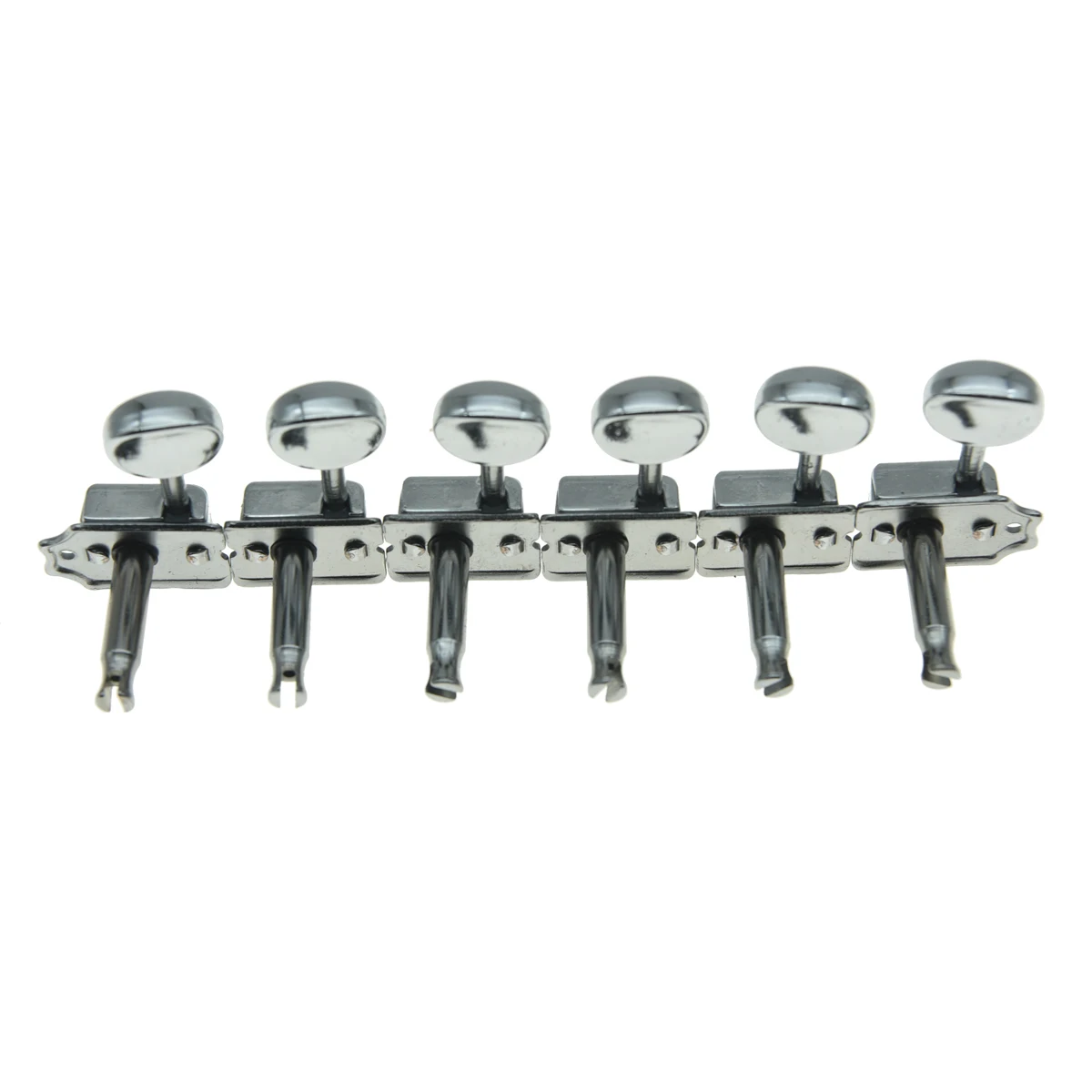 Wilkinson Deluxe 6 Inline Vintage Guitar Tuners with Split Post Guitar Tuning Keys Peg Machine Heads for Strat/Tele Guitars