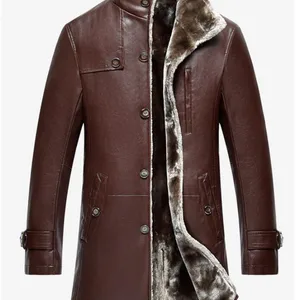 Herren echte echte Lederparka, langer Plüschmantel, dicke Jacken übergroße Ram, echte Haut, Winterkleidung, M-5xl 12 Hauptverkleidungskatze Katze Schafe - №10