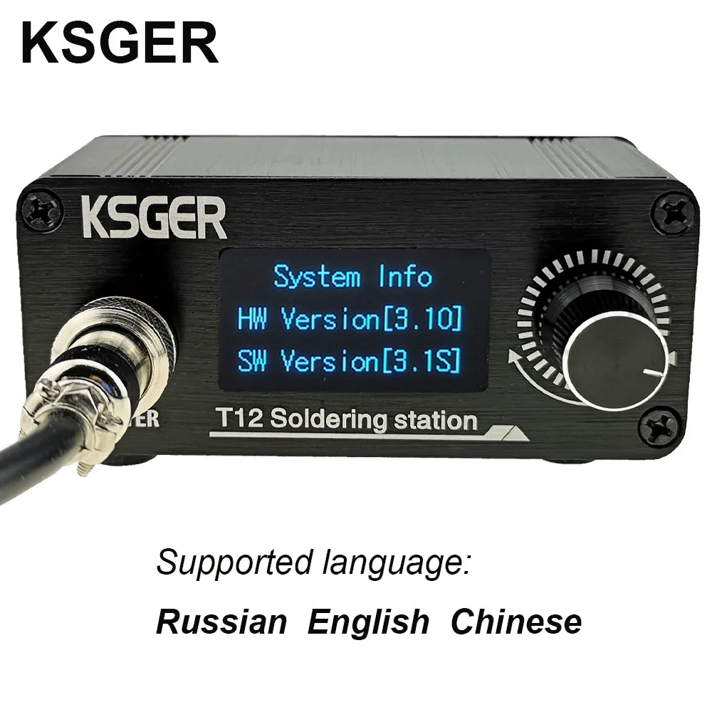 KSGER T12 Mini Soldering Station STM32 V3.1S OLED DIY Aluminum Alloy Handle Electric Tools Holder Auto-sleep T12 Iron Tips