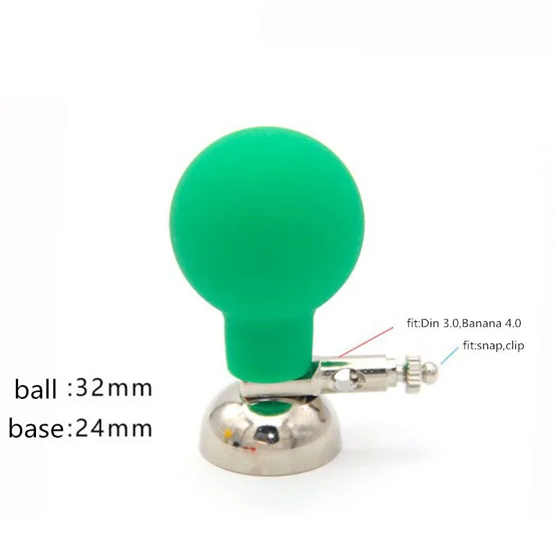 6Pcs/ ECG Suction Ball-32MM Adult Multi-Function Nickel-Plated Six-Color