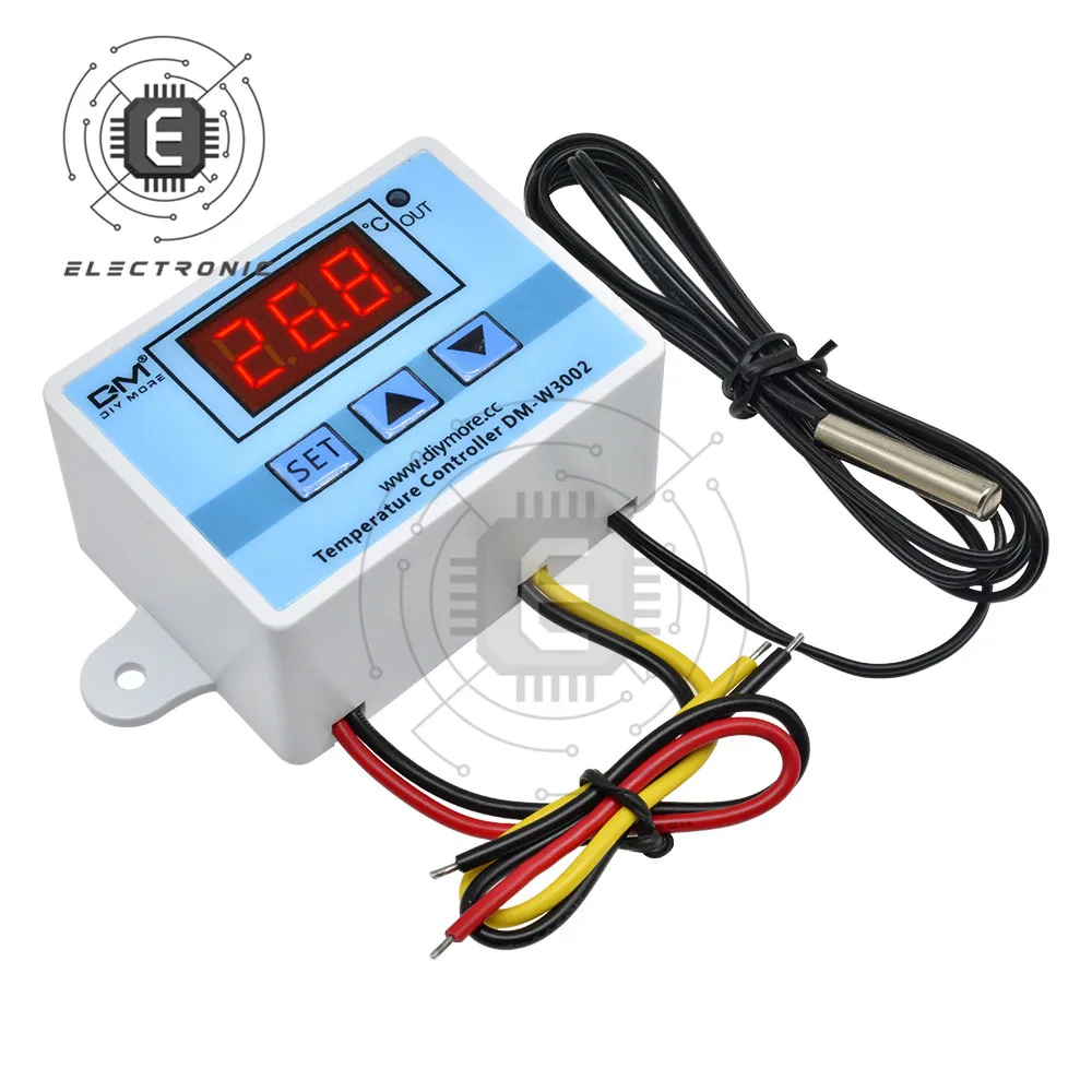 Controlador de Temperatura Digital, Termostato do Microcomputador, Interruptor Termômetro, Novo Termorregulador, 12 V, 24 V, 220V, W3002