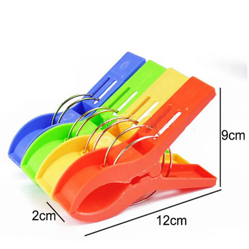 Useful Clip Lounger 4pcs/set Beach Towel Sun Clothes Sunbed Peg Pool Clothes Pins Clothes Pegs