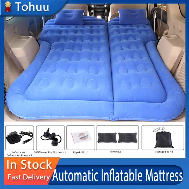 

Iatable Mattress Automatic Iatable Air Mattress SUV Car Travel Bed Camping Adult Sleeping Mattress With Air Pump&Pillow