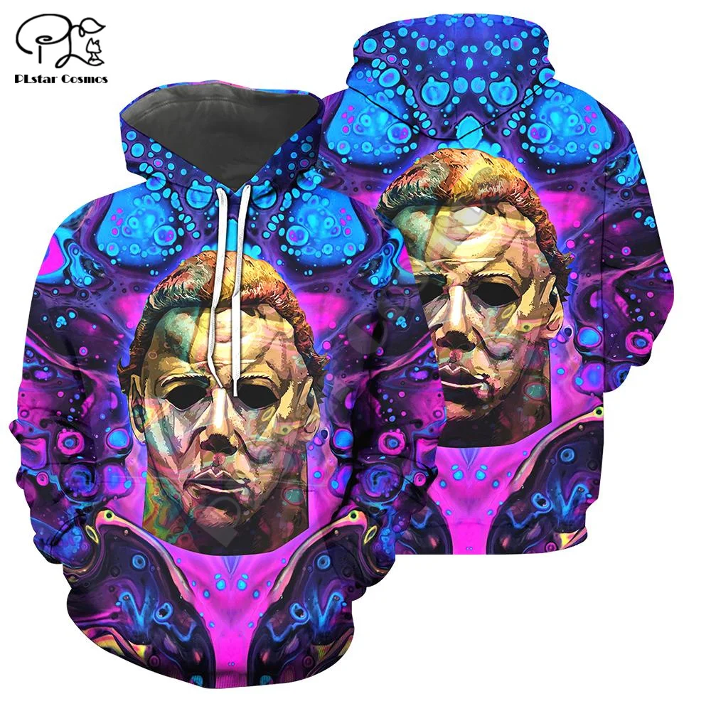 

PLstar Cosmos Newest Halloween Movie Michael Myers Horror Terror Colorful 3DPrint Men/Women Streetwear Harajuku Funny Hoodies 11