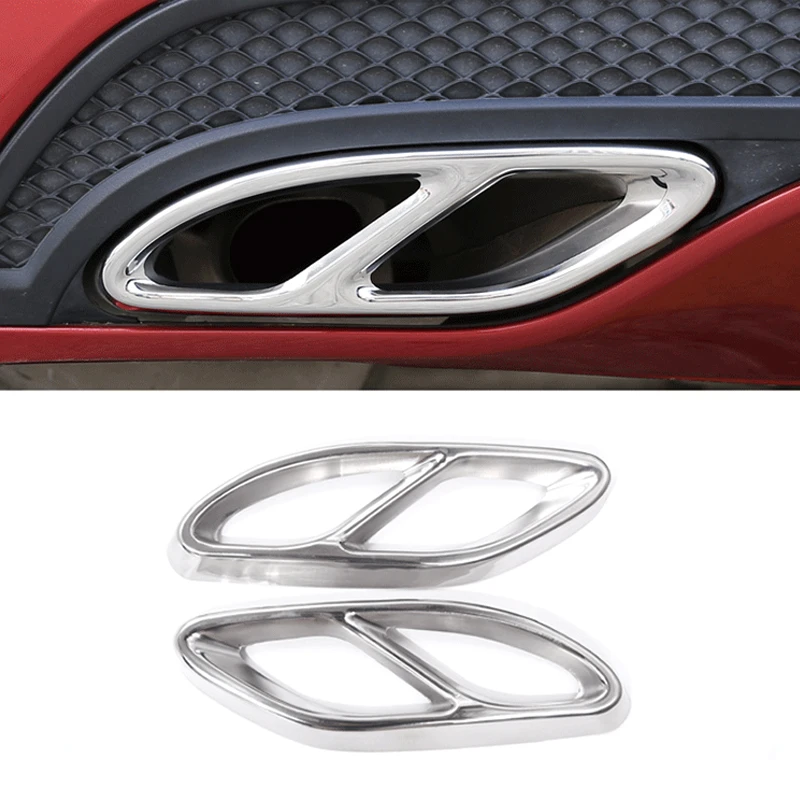 

Стайлинг автомобиля багажник хвост горло Декор Рамка накладка наклейки для Mercedes Benz A B C E Class W176 W246 W205 W213 GLC GLE GLS